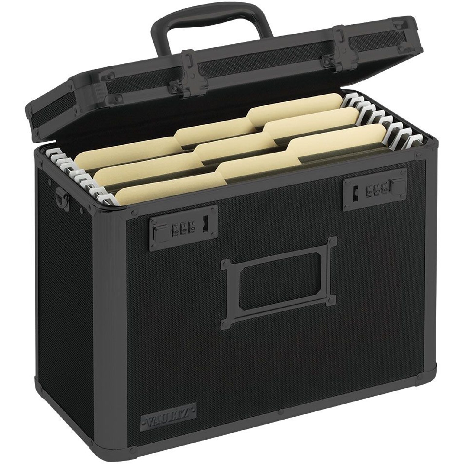 Vaultz Locking Personal File Tote, Letter Size, Tactical Black (VZ00310)