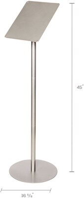 Deflect-O Document Holder, 8.5" x 11", Freestanding, Silver Steel (692045)