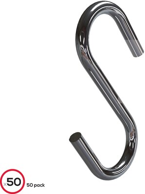 Deflecto® S Hook, 1", 50/Pack (20013)