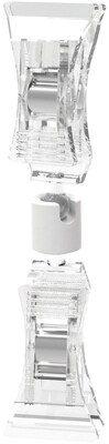 Deflect-O Versagrip Card Holder, Desktop/Wall, Clear/White Acrylic, 10/Pack (20008)
