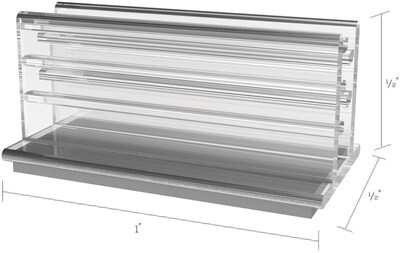 Deflect-O Supergrip Card Holder, 1", Table Top, Clear Plastic, 50/Pack (20002)