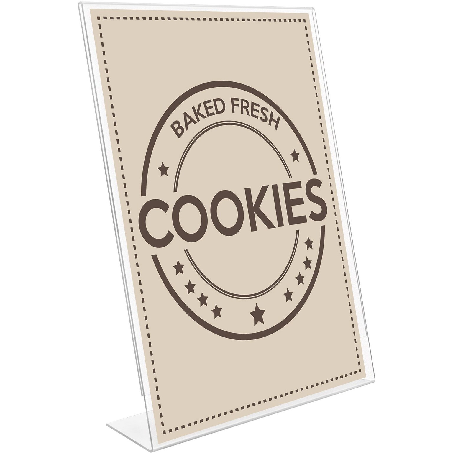 Deflect-O Anti-Glare Sign Holder, 8.5 x 11, Vertical, Table Top, Clear Acrylic (879701RT)