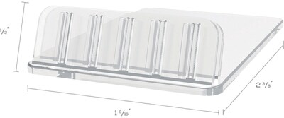Deflect-O Card Holder, Tabletop, Clear Plastic (20001RT)