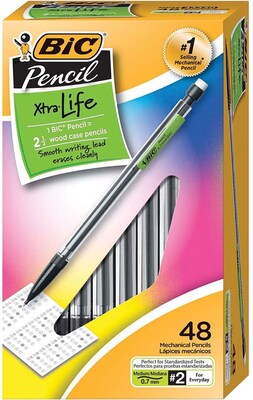BIC Xtra-Life Mechanical Pencils, 0.7mm, 48/Pack (MP48BLK)