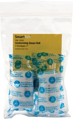 First Aid Only® SmartCompliance 2 Gauze Rolls, 2 per Bag (FAE-1000 )