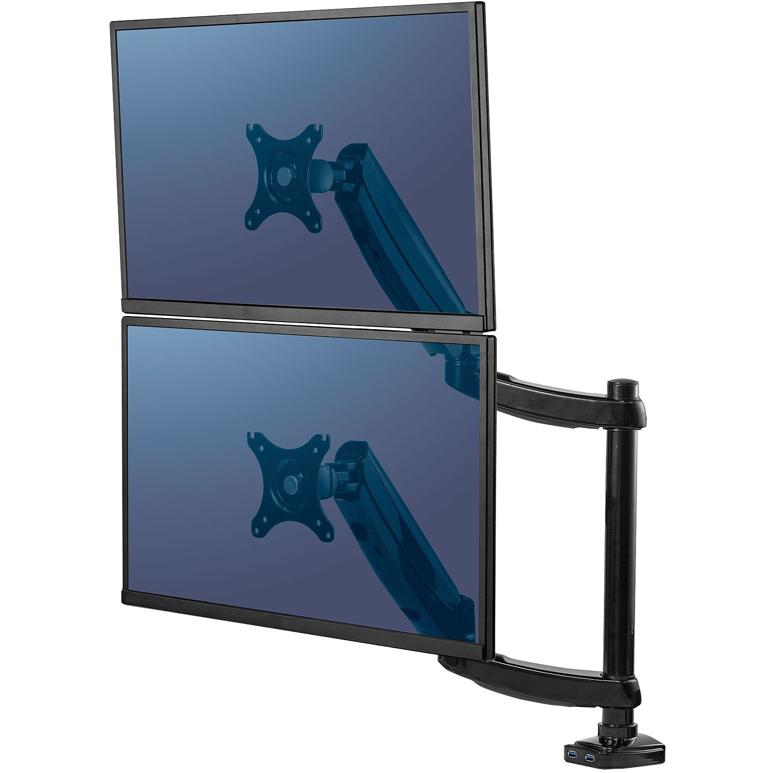 Fellowes Platinum Series Adjustable Monitor Arm, Up to 27, Black (8043401)