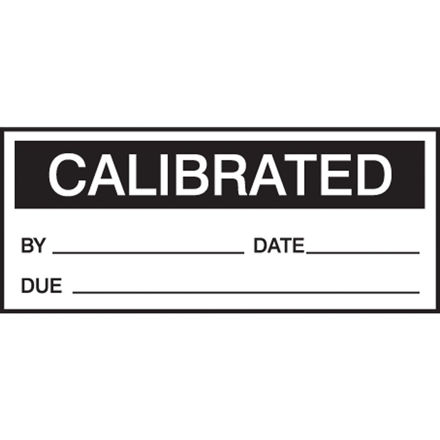 Accuform Signs Adhesive Calibration Labels, 25/Pack