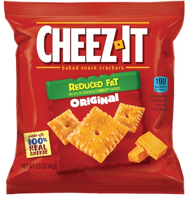 GTIN 024100122264 product image for Cheez-It Reduced Fat Reduced Fat Cheddar Crackers, 1.5 oz, 60 Packs/Box (KEE1222 | upcitemdb.com