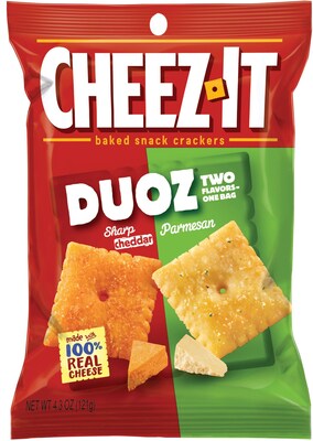 Cheez-It Duoz Cheese Cracker, Sharp Cheddar & Parmesan, 4.3 Oz., 6/CT