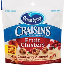 Ocean Spray Craisins Fruit Clusters, Cranberry Almond, 5 Oz., 12/CT