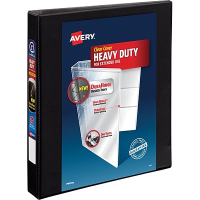 Avery Heavy Duty 1 3-Ring View Binder, Black (79699)