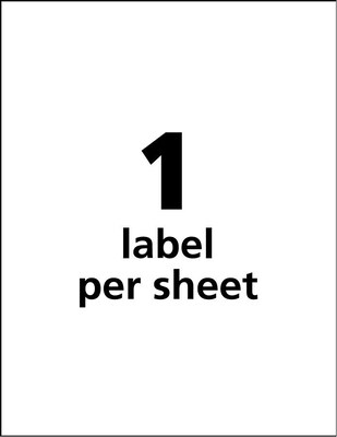 Avery UltraDuty GHS Chemical Labels for Pigment-Based Inkjet Printers, Waterproof, UV Resistant, 8-1/2" x 11", Box of 50 (60521)