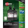 Avery UltraDuty GHS Chemical Labels for Pigment-Based Inkjet Printers, Waterproof, UV Resistant, 2 x 4, Box of 500 (60525)