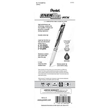 Pentel EnerGel RTX Gel Pen, Medium Tip, Black Ink, 3/Pack (BL77USABP3A)