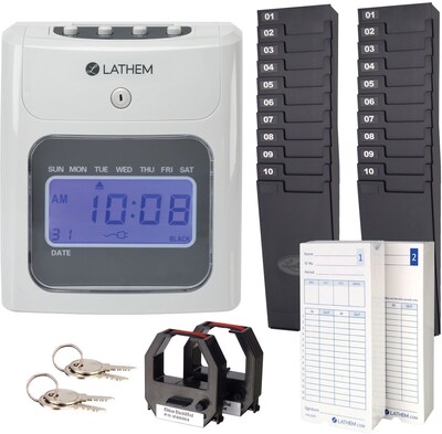 Lathem Top-Feed Time Clock Starter Bundle (400E-KIT)