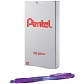 EnerGel X Retractable Roller Gel Pen, Fine Point, Purple Ink, Dozen (BLN105-V)