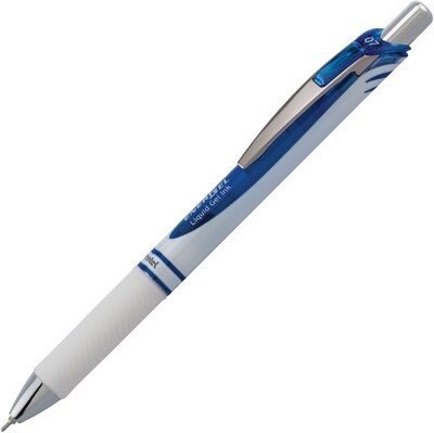 Pentel EnerGel Retractable Gel Pen, Medium Point, Blue Ink, Dozen (BLN77PW-C)