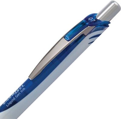 Pentel EnerGel Retractable Gel Pen, Medium Point, Blue Ink, Dozen (BLN77PW-C)