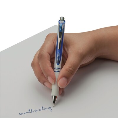 Pentel EnerGel Retractable Gel Pen, Medium Point, Blue Ink, Dozen (BLN77PW-C)