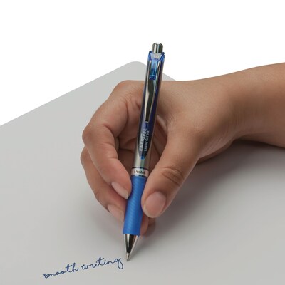 Pentel EnerGel RTX Gel Pens, Bold Point, Blue Ink, Dozen (BL80-C)