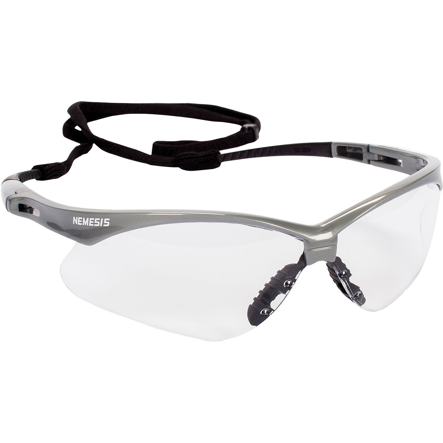 KleenGuard Nemesis® Safety Glasses, Clear Anti-Fog Lenses with Inferno/Red Frame, 1/Pair (47388)