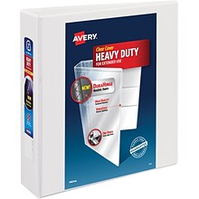 Avery Heavy Duty 3 3-Ring View Binder, White, 4/Pack (79193CT)