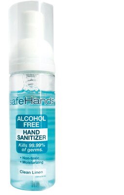 safeHands Alcohol Free Foaming Hand Sanitizer, Clean Linen, 1.75 oz. (SHC-1.75-24)