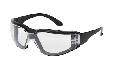 Bouton® Zenon Z12 Glasses, Black Temple, Clear Lens, Foam Padding and Anti-Scratch / Anti-Fog Coatin