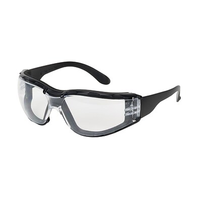 Bouton® Zenon Z12 Glasses, Black Temple, Clear Lens, Foam Padding and Anti-Scratch / Anti-Fog Coating (250-01-F020)