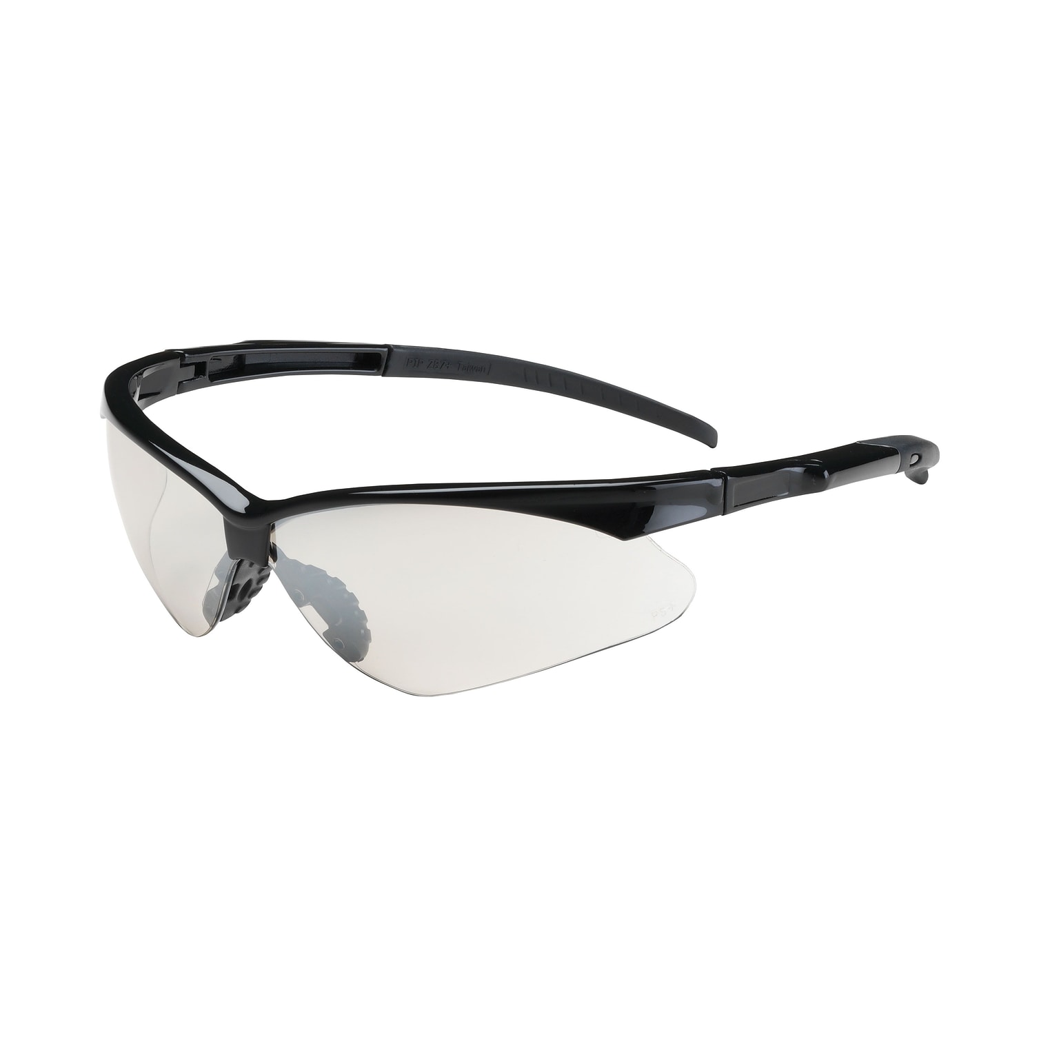 Bouton® Adversary Glasses, Clear Anti-Fog Lens, Glossy Black Frame, Rubber Temples & Bridge, Anti-Scratch, Each (250-28-0020)