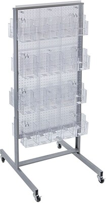 Azar Displays Two-Sided Pegboard Brochure Floor Display Kit (700670-CLR)