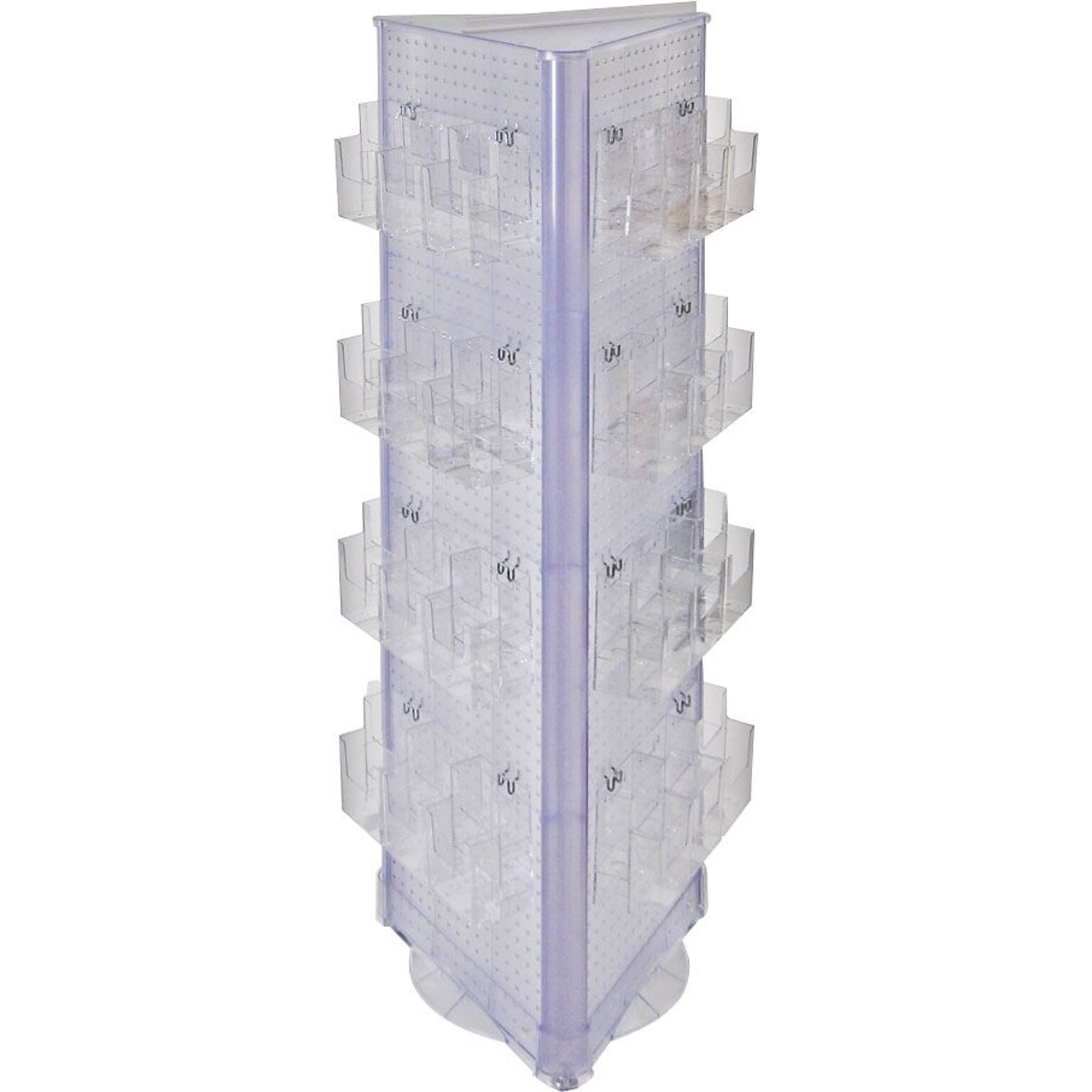 Azar Displays Plastic Pocket Wall File, Vertical, Freestanding, Clear (700640-CLR)