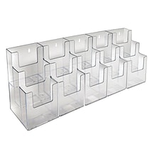 Azar Displays 15 Pocket Acrylic Brochure Holder, Clear (252819)