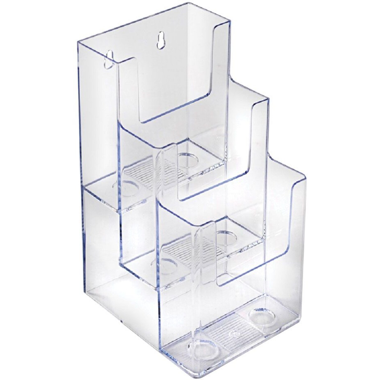 Azar Brochure Holder, 4.5 x 9.125, Vertical, Clear Plastic, 2/Pack (AZA252033)