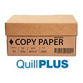 QuillPLUS Quill Brand® 8.5 x 11 Copy Paper, 20 lbs, 92 Brightness, 500 Sheets/Ream, 10 Reams/Carton (324791)