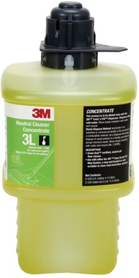 3M Neutral Cleaner Concentrate 3L, Gray Cap, 2 Liter, 6/Case, Grey | Quill