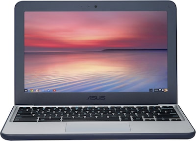 ASUS® C202SA-YS02 11.6 Chromebook, LCD-LED, Intel Celeron® N3060, 16GB Flash, 4GB RAM, Chrome OS, Dark Blue/Silver