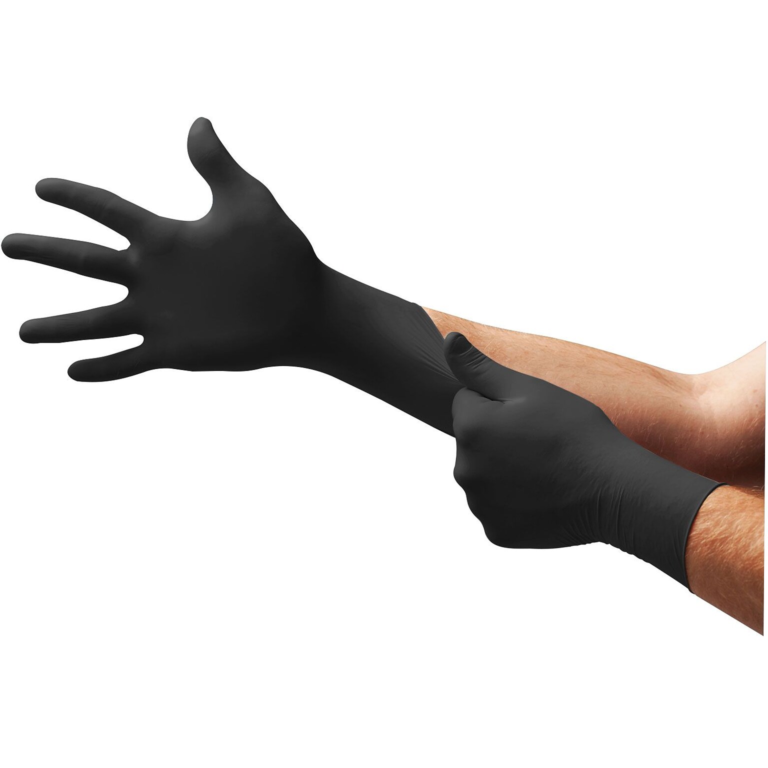 Ansell MIDKNIGHT® Black Powder Free Nitrile Exam Gloves, Latex Free, Size XXL, 100/Box (MK-29)