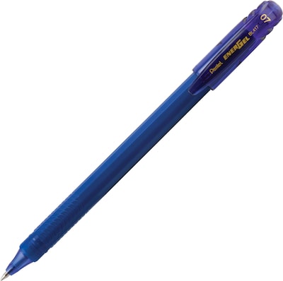 Pentel EnerGel Flash Liquid Gel Pens, 0.7mm, Blue, Dozen (BL417C-C)