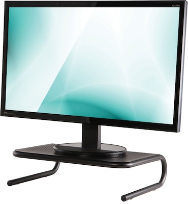 Staples® Metal Monitor Stand, Black, 4H x 14W x 11D