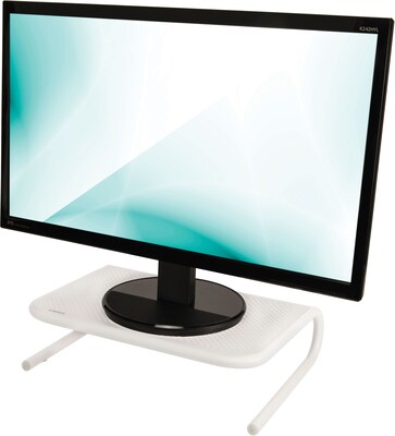 Standard Steel Monitor Stand, White