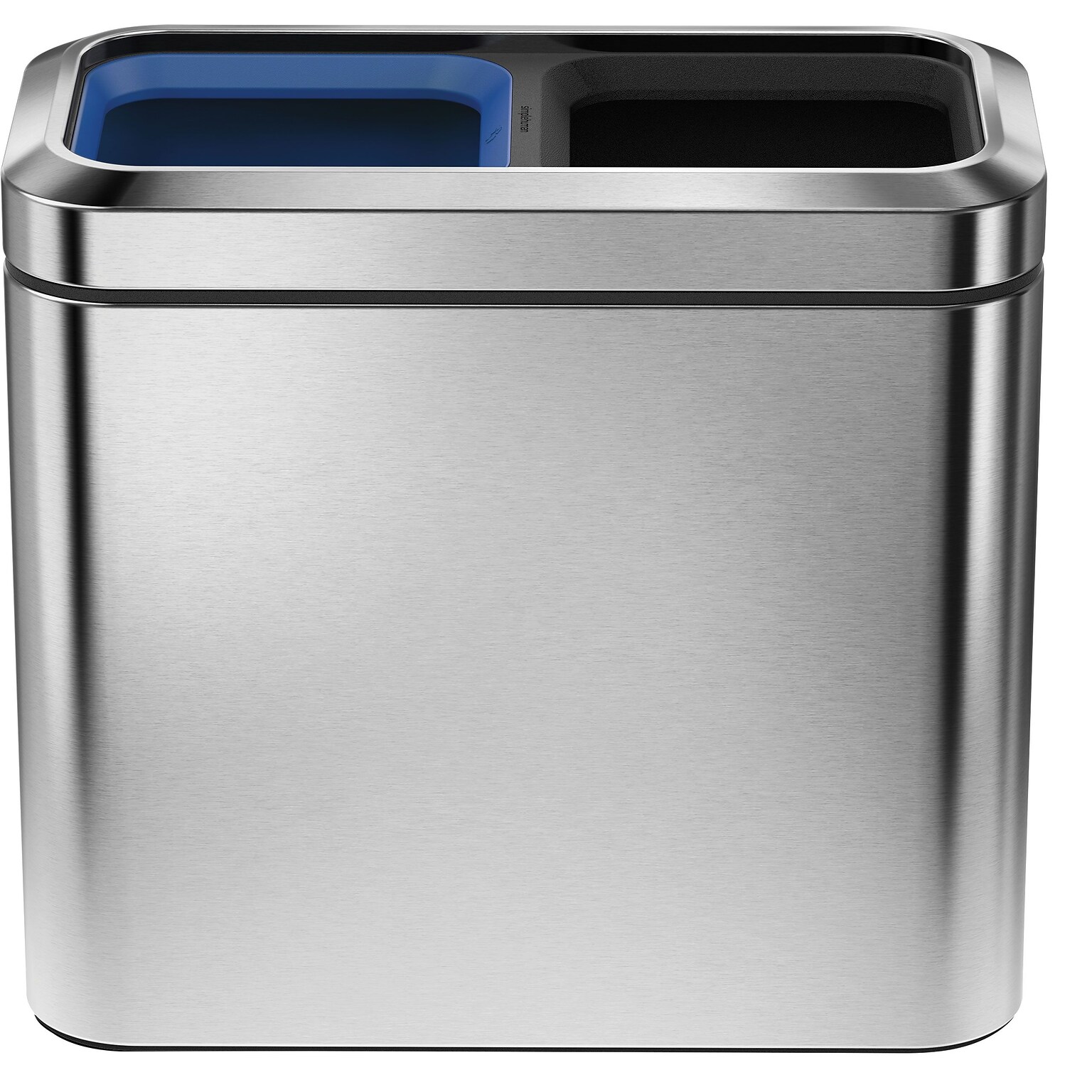 simplehuman® Slim Open Recycler, Brushed Stainless Steel, 5.25 Gallon