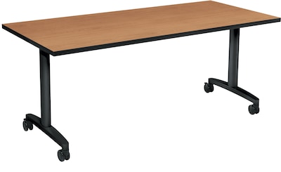 HON Huddle Table, Fixed Base, Harvest Laminate, 72W (HONHUD3072FXC)