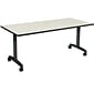 HON Huddle Table, Fixed Base, Silver Mesh Laminate, 72"W (HONHUD3072FXB9)