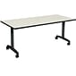 HON Huddle Table, Flip Base, Silver Mesh Laminate, 72"W (HONHUD3072FLB9)