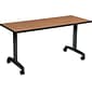 HON Huddle Table, Flip Base, Harvest Laminate, 60"W