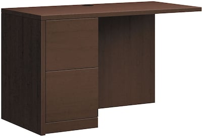 HON 10500 Series Left Return, 2 File Drawers, 48W, Mocha Finish