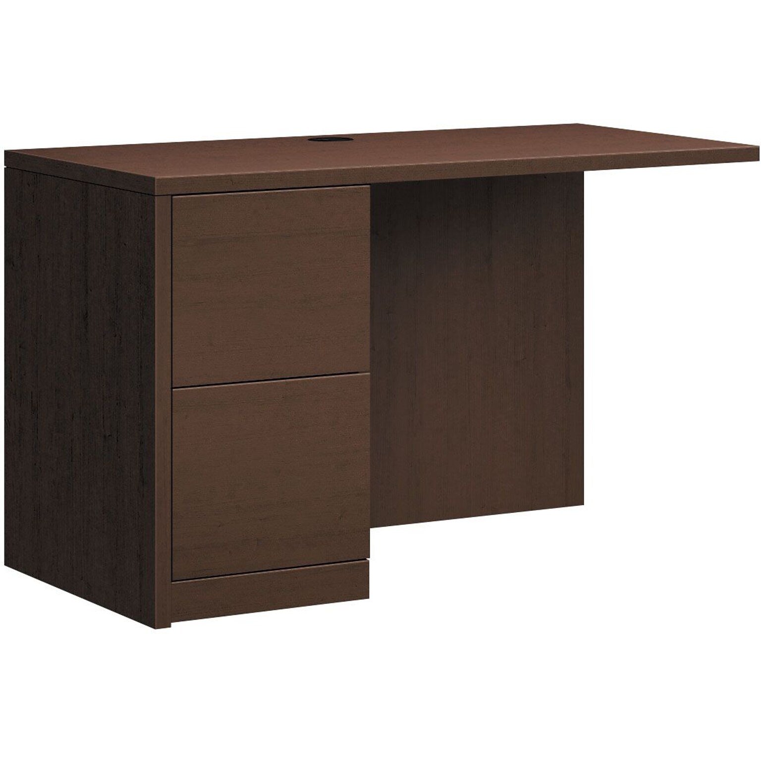 HON 10500 Series Left Return, 2 File Drawers, 48W, Mocha Finish