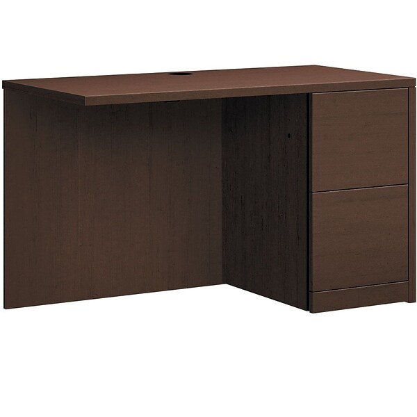 HON 10500 Series Right Return, 2 File Drawers, 48W, Mocha Finish