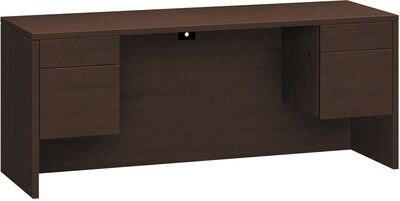 HON 10500 Series Credenza with Kneespace, 2 Box/2 File Drawers, 72W, Mocha Finish (HON10543MOMO)